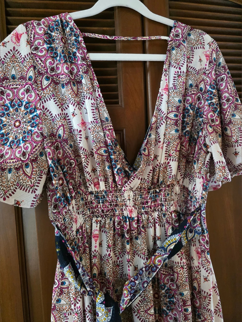 Altar'd State Boho Spring Summer Colorful Maxi Dress size Med - Picture 9 of 10
